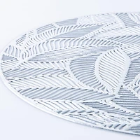 KSP Gather & Dine Leaf Cut-Out Vinyl Placemat (Silver)