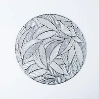 KSP Gather & Dine Leaf Cut-Out Vinyl Placemat (Silver)
