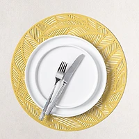 KSP Gather & Dine Leaf Cut-Out Vinyl Placemat (Gold)