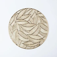 KSP Gather & Dine Leaf Cut-Out Vinyl Placemat (Gold)