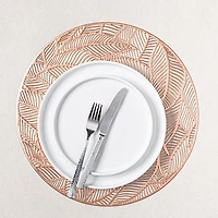 KSP Gather & Dine Leaf Cut-Out Vinyl Placemat (Rose Gold)
