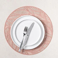KSP Gather & Dine Leaf Cut-Out Vinyl Placemat (Rose Gold)