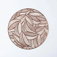 KSP Gather & Dine Leaf Cut-Out Vinyl Placemat (Rose Gold)
