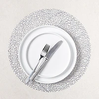 KSP Gather & Dine Tree Cut-Out Vinyl Placemat (Silver)