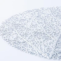 KSP Gather & Dine Tree Cut-Out Vinyl Placemat (Silver)
