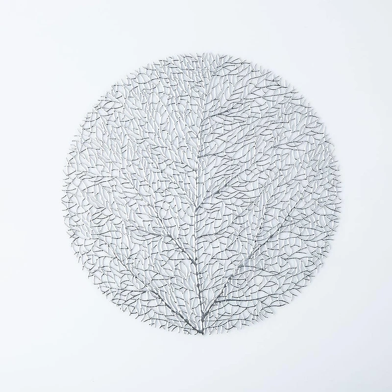 KSP Gather & Dine Tree Cut-Out Vinyl Placemat (Silver)