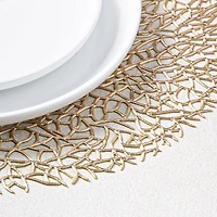KSP Gather & Dine Tree Cut-Out Vinyl Placemat (Champagne Gold)