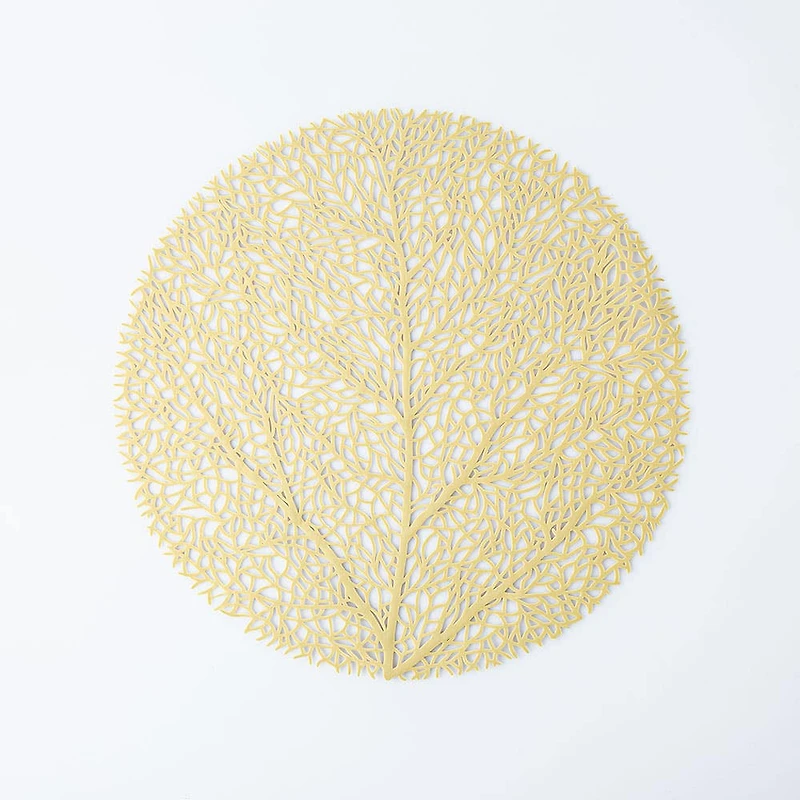 KSP Gather & Dine Tree Cut-Out Vinyl Placemat (Champagne Gold)