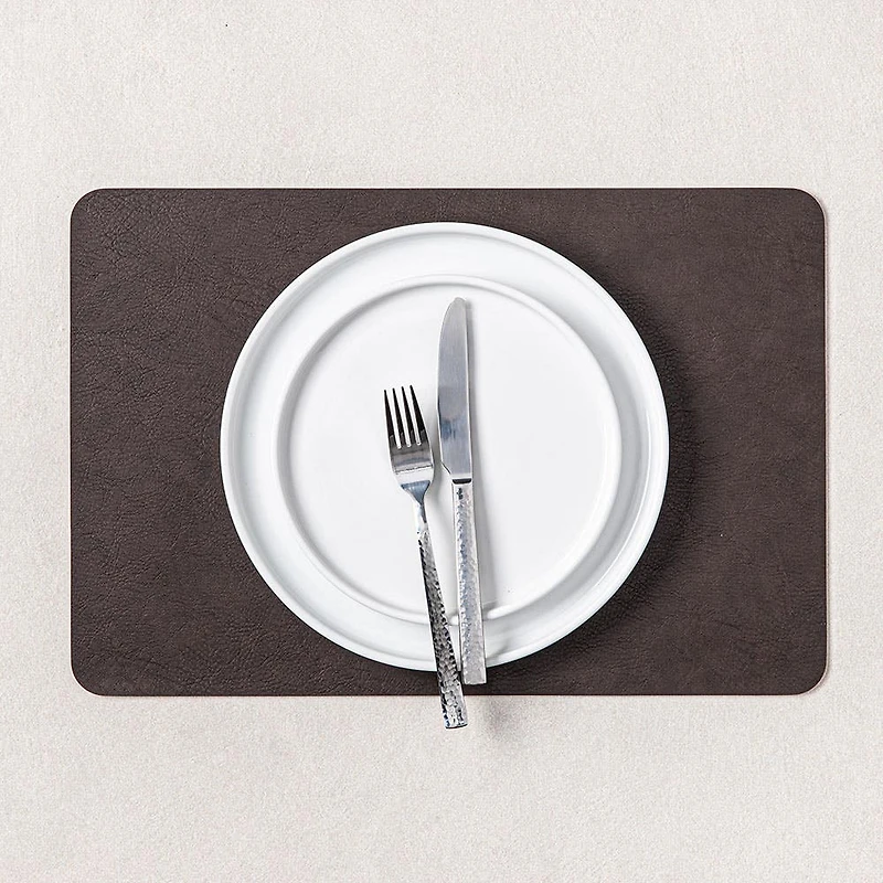 KSP Gather & Dine Supreme Leather Pvc Placemat (Dark Brown)