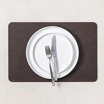 KSP Gather & Dine Supreme Leather Pvc Placemat (Dark Brown)
