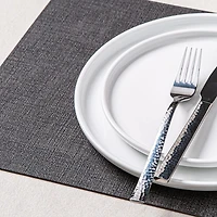 KSP Gather & Dine Luxe Leather Pvc Placemat (Dark Grey)