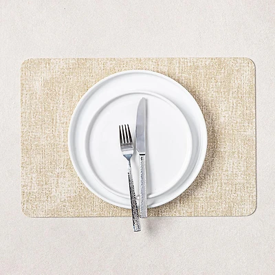 KSP Gather & Dine Luxe Leather Pvc Placemat (Cream)