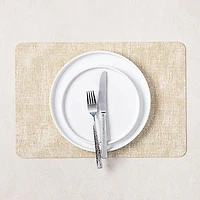 KSP Gather & Dine Luxe Leather Pvc Placemat (Cream)