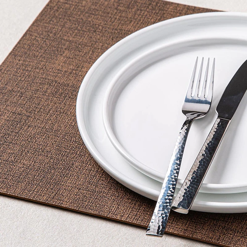 KSP Gather & Dine Luxe Leather Pvc Placemat (Coffee Brown)