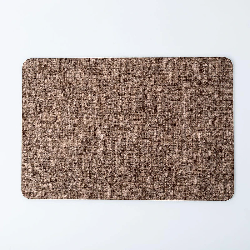 KSP Gather & Dine Luxe Leather Pvc Placemat (Coffee Brown)