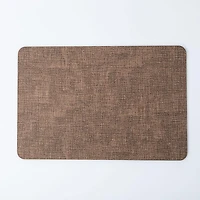 KSP Gather & Dine Luxe Leather Pvc Placemat (Coffee Brown)