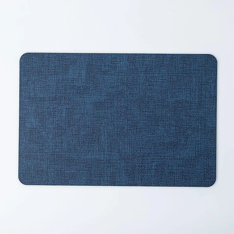 KSP Gather & Dine Luxe Leather Pvc Placemat (Navy Blue)