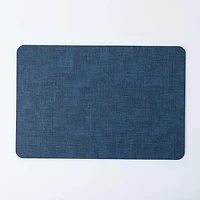 KSP Gather & Dine Luxe Leather Pvc Placemat (Navy Blue)