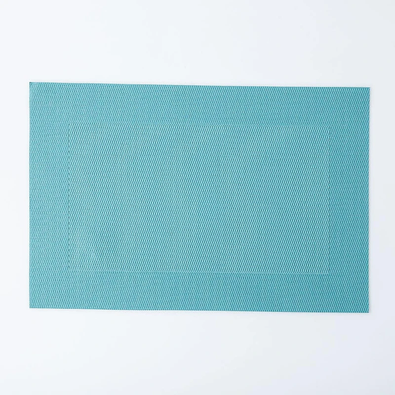 KSP Gather & Dine Bordered Vinyl Placemat (Sky Blue)