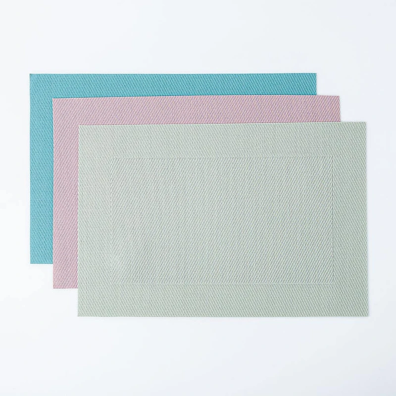 KSP Gather & Dine Bordered Vinyl Placemat (Sky Blue)