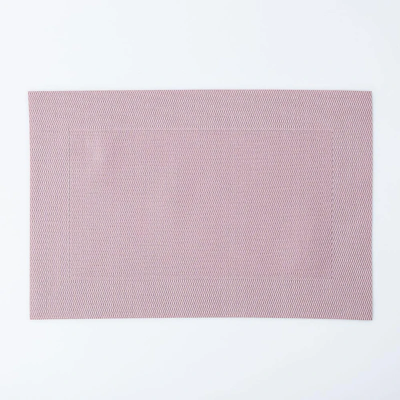 KSP Gather & Dine Bordered Vinyl Placemat (Soft Pink)