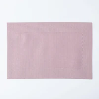 KSP Gather & Dine Bordered Vinyl Placemat (Soft Pink)