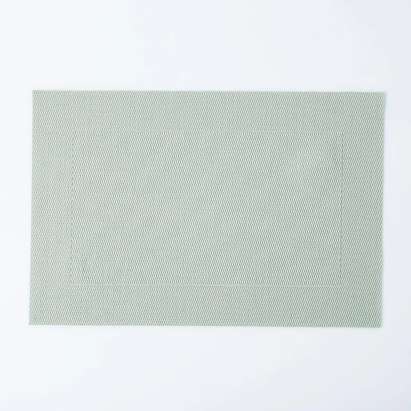 KSP Gather & Dine Bordered Vinyl Placemat (Mint Sage)