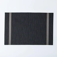 KSP Gather & Dine Edge Vinyl Placemat (Black/Grey)