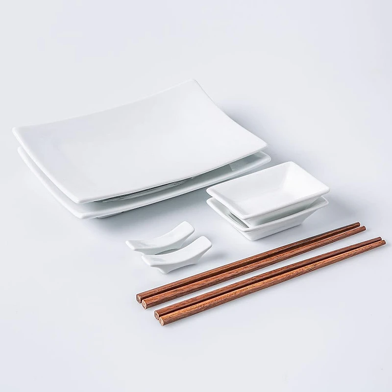 Bia Sushi Serveware - Set of 8 (White)