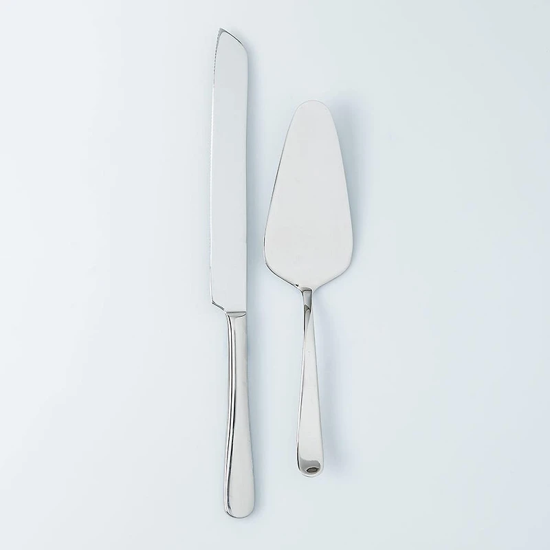 Natural Living Cake Server - Set of 2 (Stainless Steel)