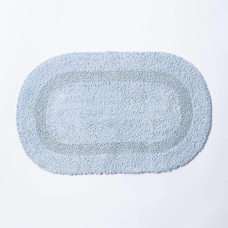 KSP Plush Oval Cotton Bathmat Reversible (Lavender)