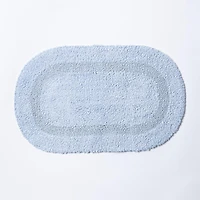 KSP Plush Oval Cotton Bathmat Reversible (Lavender)