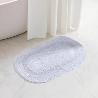 KSP Plush Oval Cotton Bathmat Reversible (Lavender)