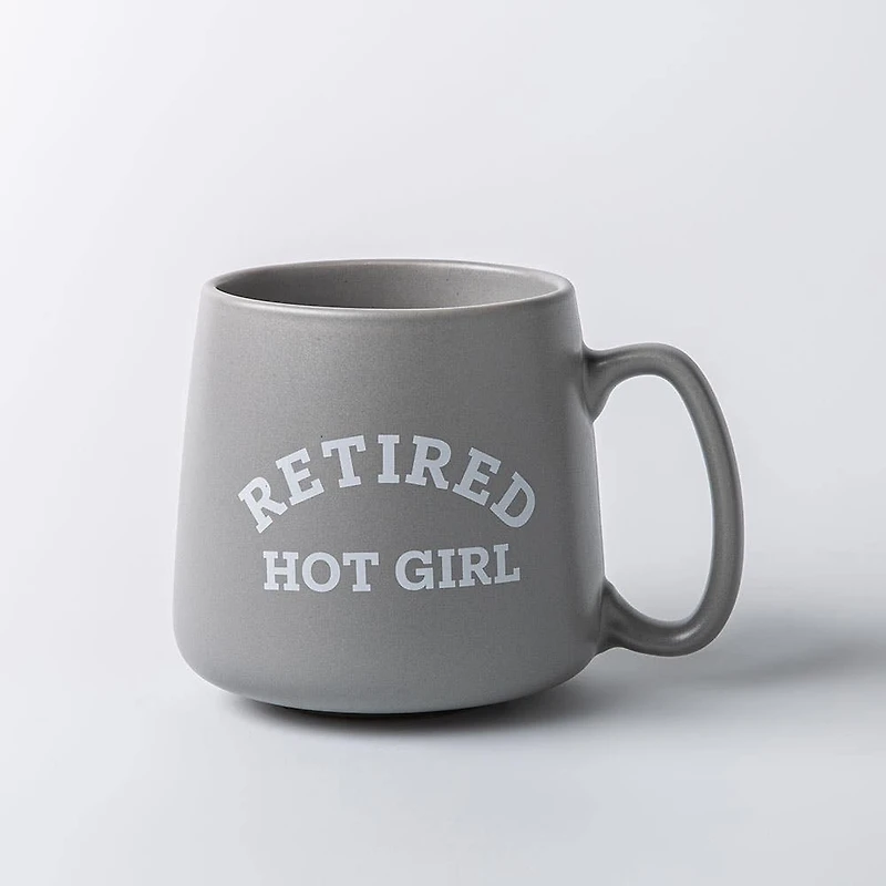 KSP Hug 'Retired Hot Girl' Porcelain Mug 20oz./580ml (Grey)