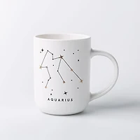 KSP Zodiac 'Aquarius' Porcelain Mug 16oz. (White)