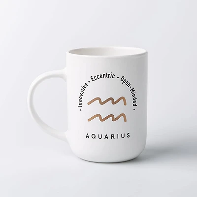 KSP Zodiac 'Aquarius' Porcelain Mug 16oz. (White)