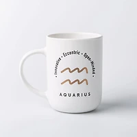 KSP Zodiac 'Aquarius' Porcelain Mug 16oz. (White)