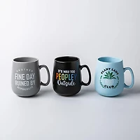 KSP Jumbo Belly 'It'S Way Too Peopley Outside' Porcelain Mug 26oz.