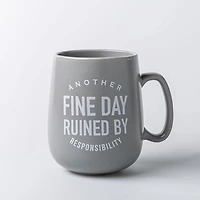 KSP Jumbo Belly 'Fine Day Ruined' Porcelain Mug 26oz. (Grey)