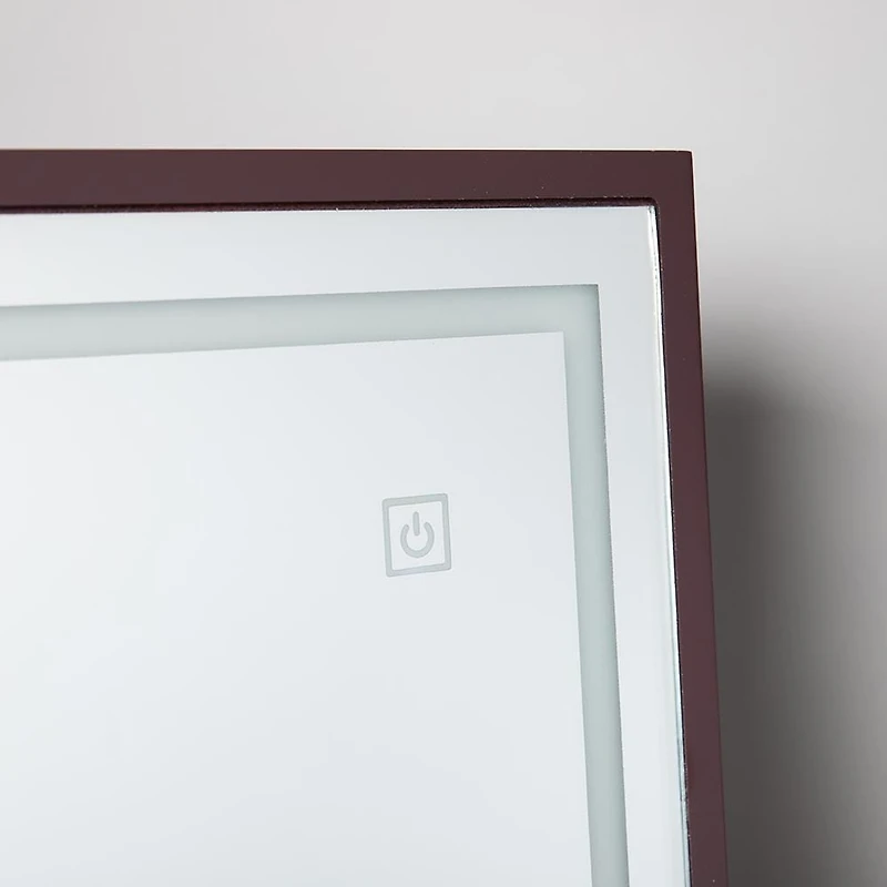 KSP Sophia Floor Mirror LED Jewelry Cabinet (Brown) 48 x 40 x 161 cm