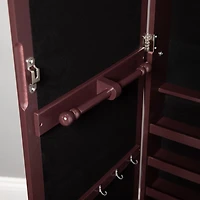 KSP Sophia Floor Mirror LED Jewelry Cabinet (Brown) 48 x 40 x 161 cm