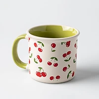 KSP Camper 'Cherries' Ceramic Mug (White/Red)