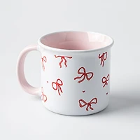 KSP Camper 'Bows' Ceramic Mug (White/Pink)