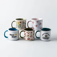 KSP Camper 'Bows' Ceramic Mug (White/Pink)