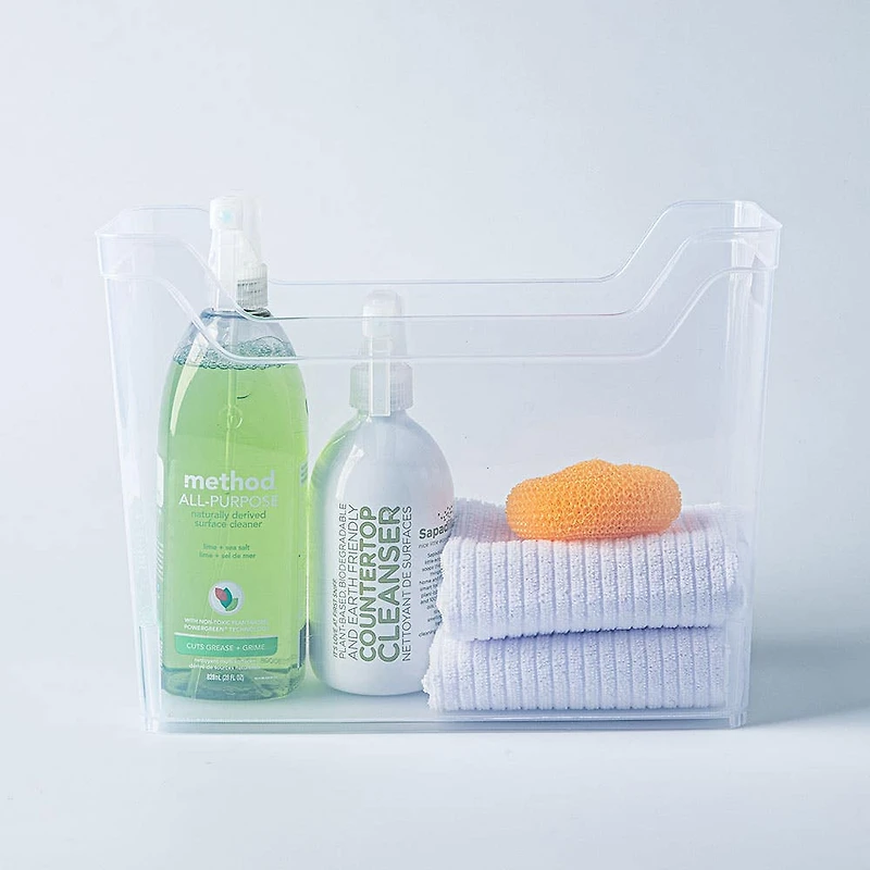 Sterilit Narrow Shelf Bin 13 x 5.4 x 9.8" (Clear)