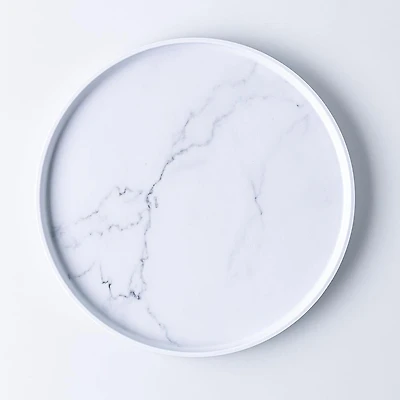 KSP Enzo Melamine Dinner Plate 10.25" Dia. (Marble White)