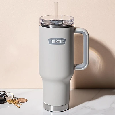 Thermos Icon Series Travel Mug with Straw 40oz. (Sandstone)