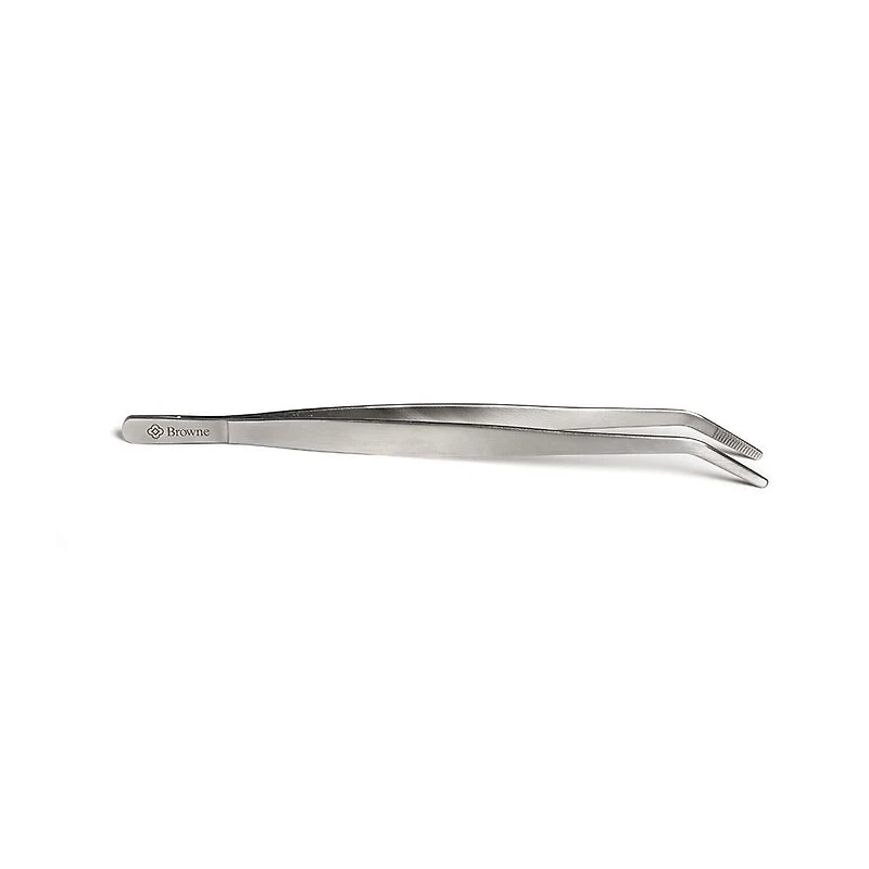 Browne Foodie 'Curved' Food Tweezers (Stainless Steel)