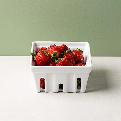 Bia Ceramic Berry Basket 5.5 x 2.95" (White)