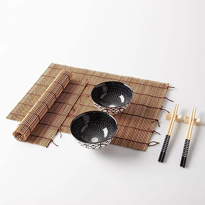 KSP Maki Sushi Set with Bowls - Set of 8